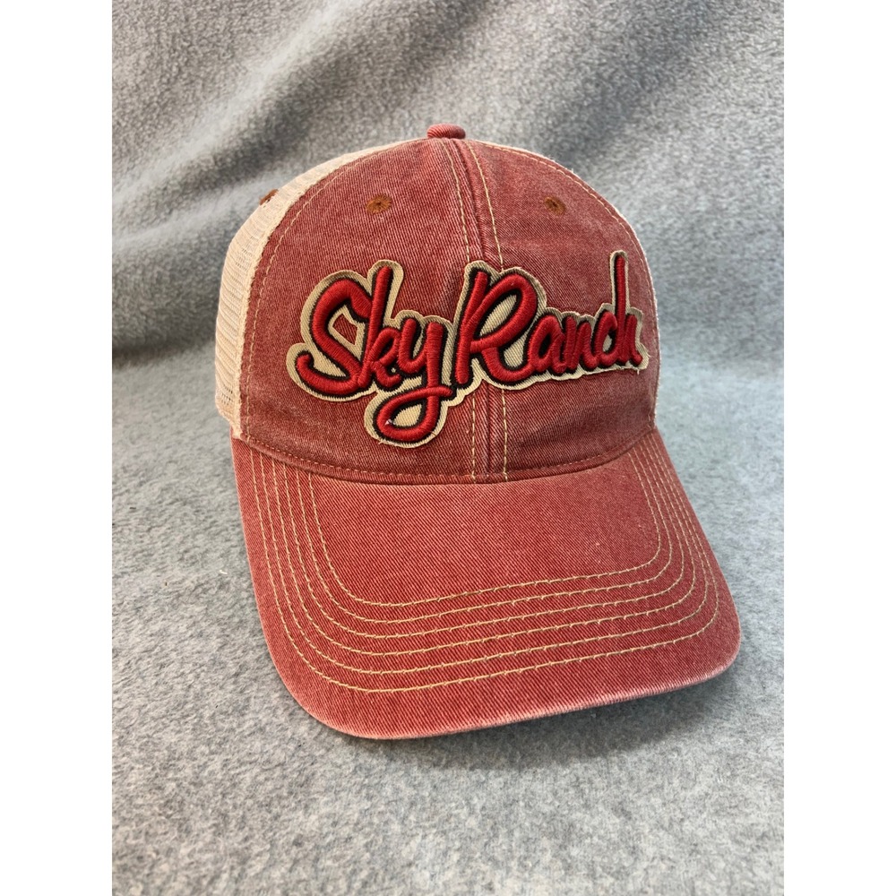 Sky Ranch Unisex Red Legacy Trucker Hat Mesh Snapback Embroidered OSFM